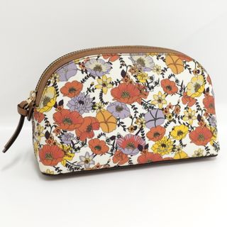 トリーバーチ(Tory Burch)のTory Burch 化粧ポーチ クリントン フラワー 花柄 PVC レザー(ポーチ)