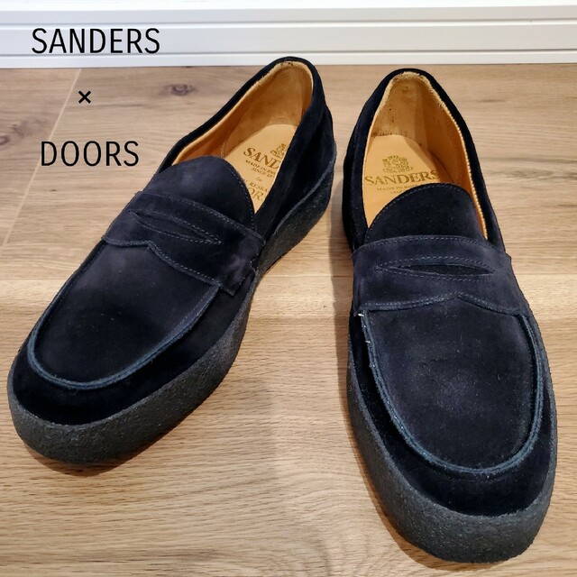 【美品】Sanders別注   DOORS  スエード　 ローファー  UK8