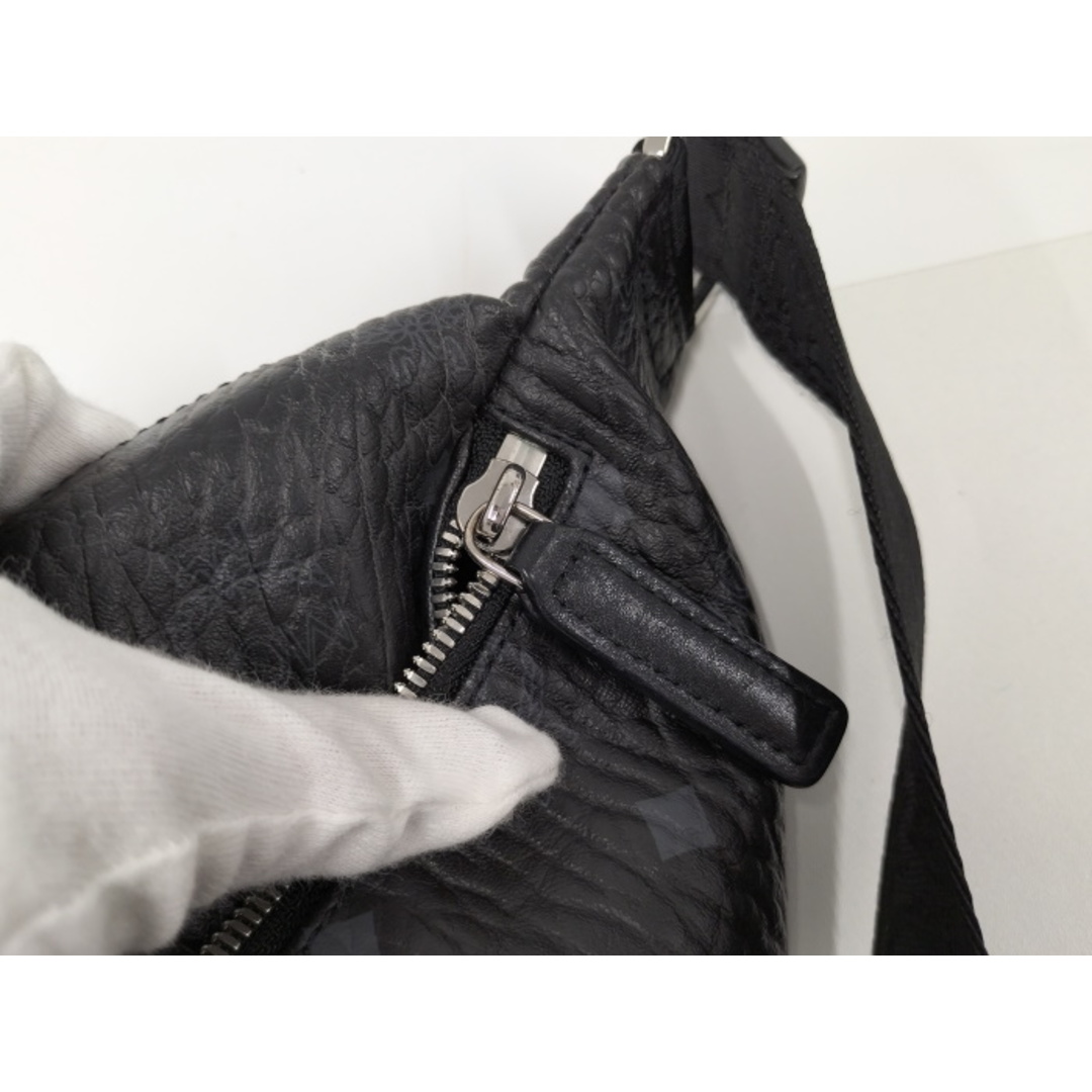 MCM ウェストバッグ ボディバッグ ヴィセトス 総柄 レザー ブラック