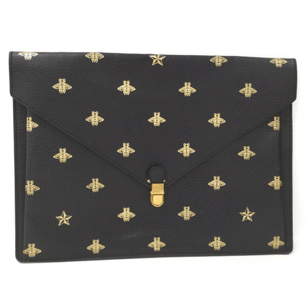 GUCCI クラッチバッグ ビー スター Bee Star 蜂 レザー ブラック | フリマアプリ ラクマ
