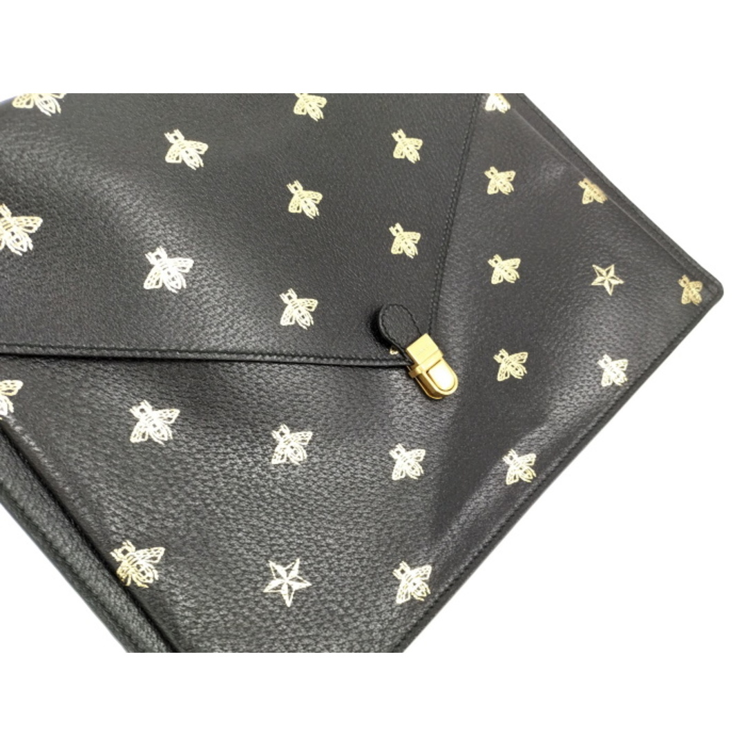 Gucci(グッチ)のGUCCI クラッチバッグ ビー スター Bee Star 蜂 レザー ブラック メンズのバッグ(セカンドバッグ/クラッチバッグ)の商品写真