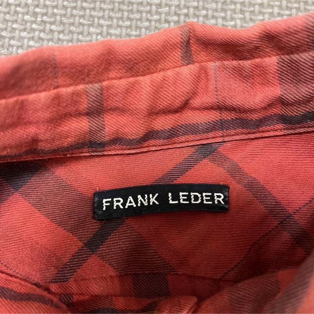 FRANK LEDER チェックシャツ　赤　XS ドイツ製