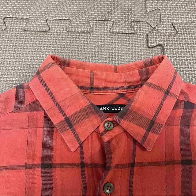 FRANK LEDER チェックシャツ　赤　XS ドイツ製