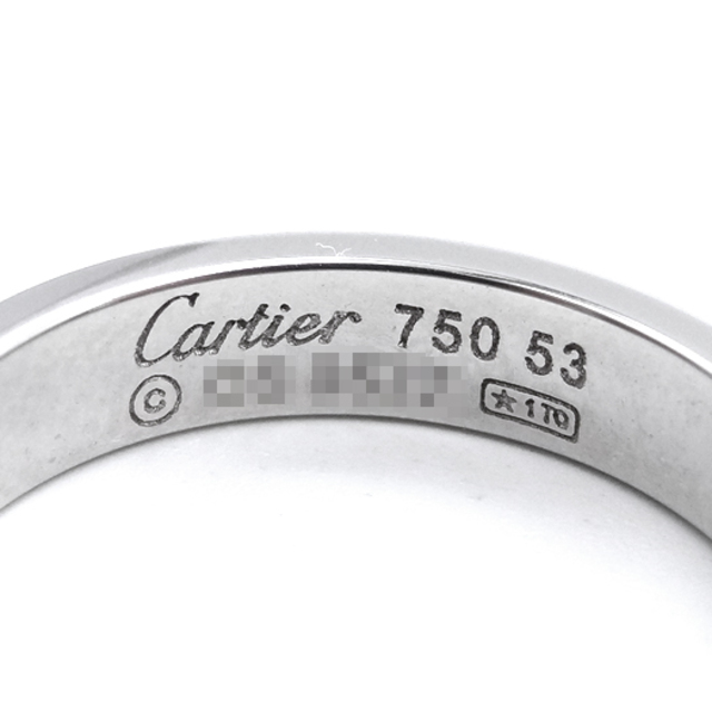 Cartier(カルティエ)のカルティエ ハッピーバースデーリング K18 ホワイゴールド 13号 指輪 レディースのアクセサリー(リング(指輪))の商品写真