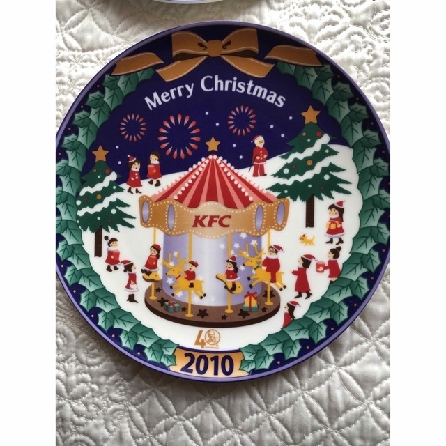 未使用　KFC  ケンタッキークリスマスイヤープレート　4枚　2010〜2013