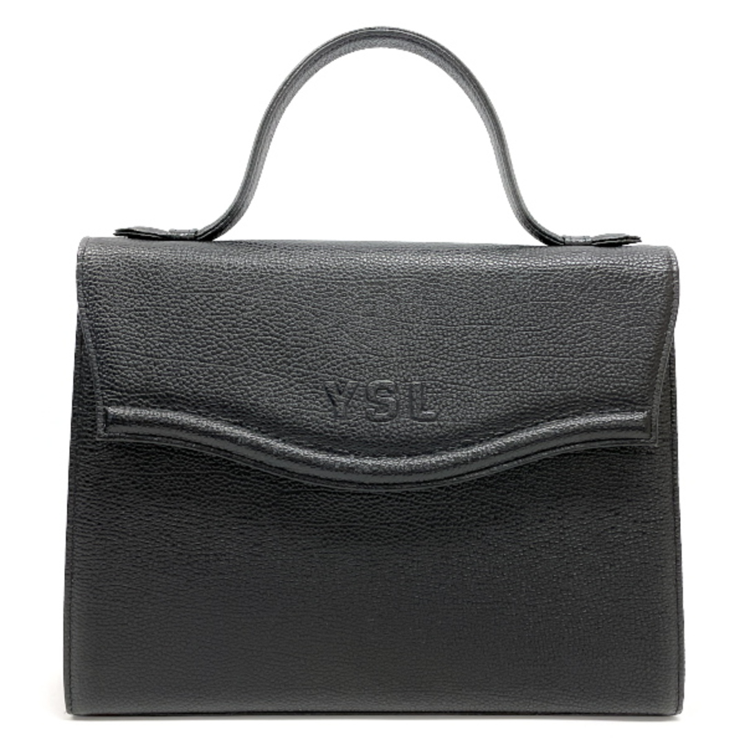 3月17日まで限定特価 YVES SAINT LAURENT YSLロゴ トップハンドル ヴィンテージ ハンドバッグ255cm備考