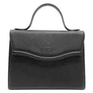 サンローラン(Saint Laurent)のYVES SAINT LAURENT YSLロゴ トップハンドル ヴィンテージ ハンドバッグ(ハンドバッグ)