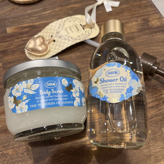 【バラ売り不可】SABON ジャスミンワンダーズ ボディスクラブ&シャワーオイル