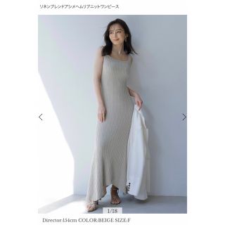桜 印 新品 アニュアンス リネンブレンドアシメヘムリブニット