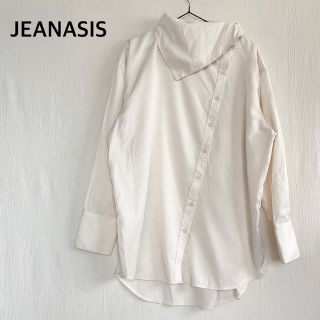 ジーナシス(JEANASIS)のJEANASIS ジーナシス　ホワイト　シャツ　トップス　フリーサイズ(シャツ/ブラウス(長袖/七分))