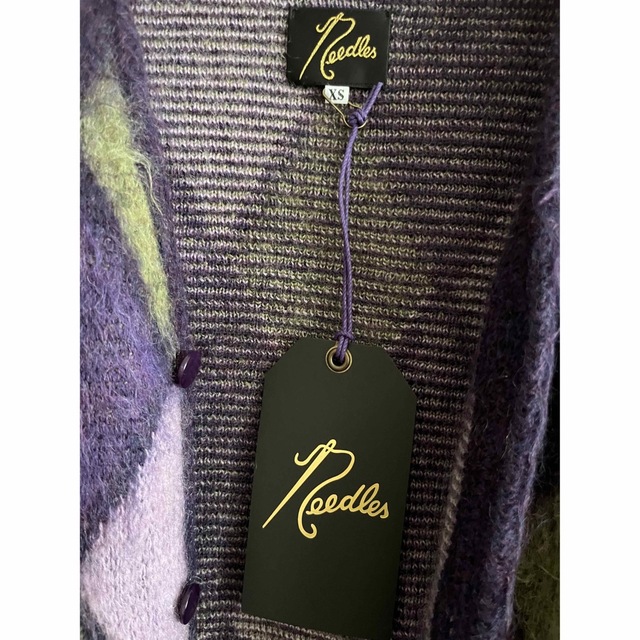 Needles(ニードルス)のneedles mohair cardigan 永野芽郁着用　パープル　xs メンズのトップス(カーディガン)の商品写真