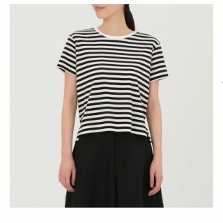 ムジルシリョウヒン(MUJI (無印良品))の美品★無印良品*使える・クルーネックボーダーTシャツ♪S(Tシャツ(半袖/袖なし))