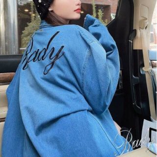 レディー(Rady)のRady　バックロゴデニムシャツ　オーバーサイズデニムシャツ(シャツ/ブラウス(長袖/七分))