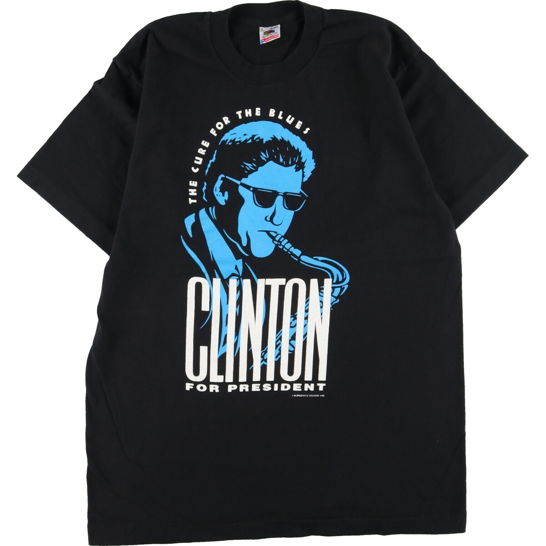 90年代 フルーツ オブザ ルーム FRUIT OF THE ROOM BILL CLINTON ビル クリントン プリントTシャツ USA製 メンズXL ヴィンテージ /eaa342084
