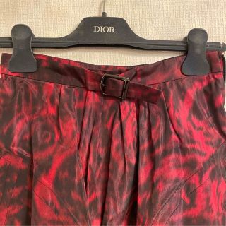 ローズプリント タフタ ロングスカート Dior