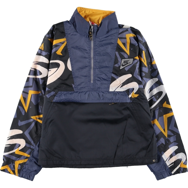 90年代 ナイキ NIKE 銀タグ ハーフジップ ナイロンプルオーバー メンズ