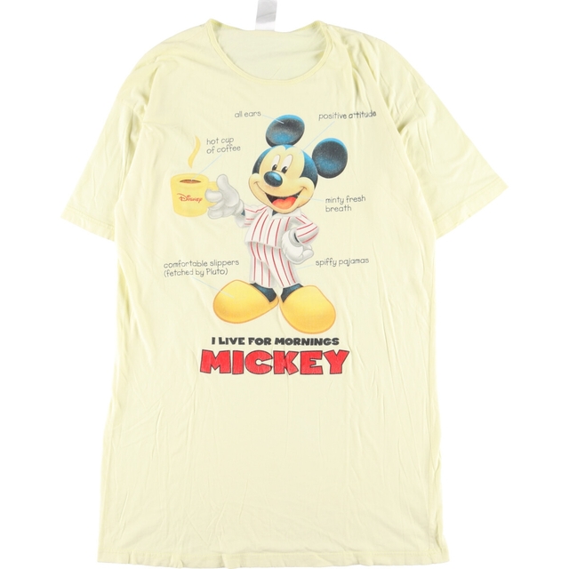 DISNEY MICKEY MOUSE ミッキーマウス キャラクタープリントTシャツ メンズXL /eaa34109158cm袖丈