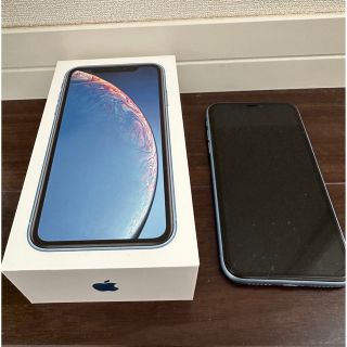 アイフォーン(iPhone)の【売約済】iPhonexr本体128GB Blueブルー 青アイフォーンスマホ(スマートフォン本体)