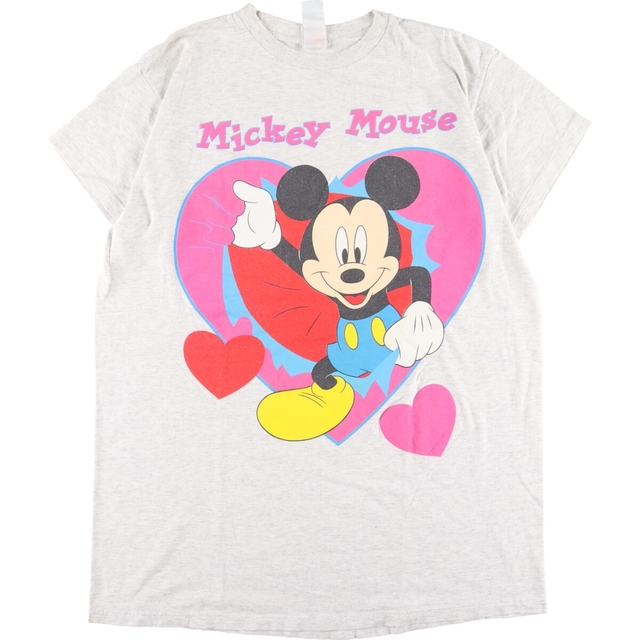 64cm肩幅MICKEY UNLIMITED MICKEY MOUSE ミッキーマウス キャラクタープリントTシャツ メンズXL /eaa341066