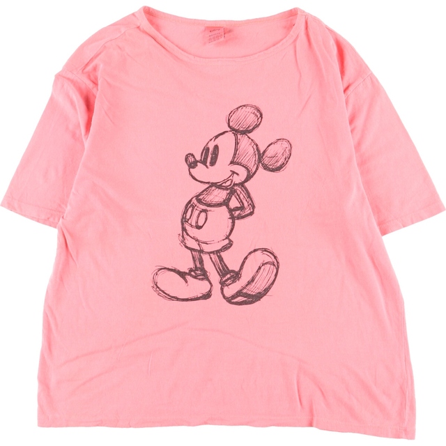 DISNEY MICKEY MOUSE ミッキーマウス キャラクタープリントTシャツ メンズL /eaa341067