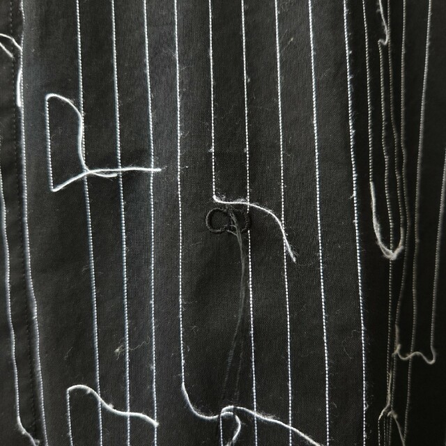 17SS Dior Homme ほつれ加工シャツ ブラック ディオールオム | ochge.org