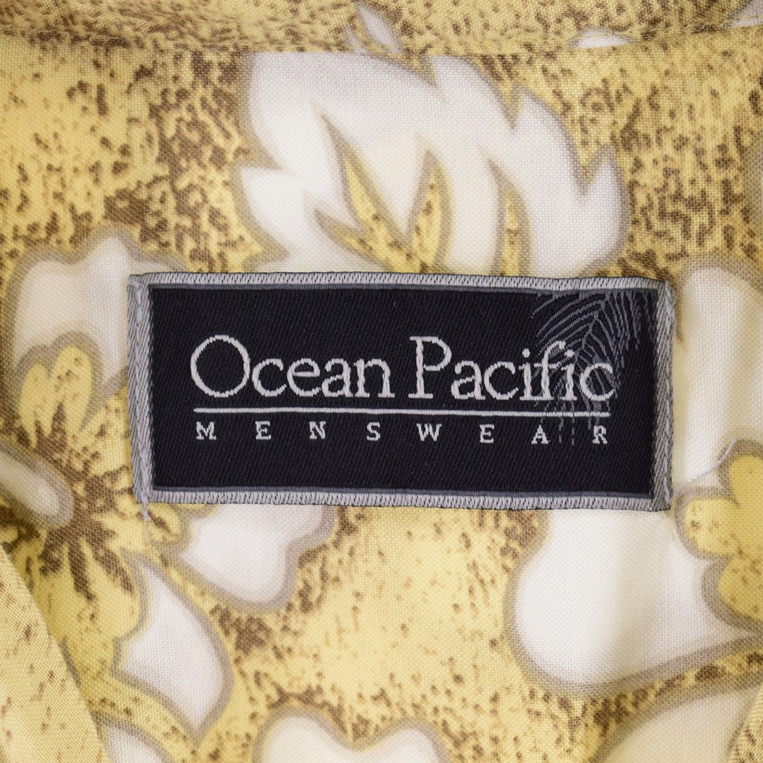 275cm商品名オーシャンパシフィック Ocean pacific オープンカラー 総柄 レーヨン ハワイアンアロハシャツ メンズXL /eaa340749