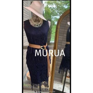 ムルーア(MURUA)の綺麗なお姉さんのMURUAムルーアレースセットアップ(ひざ丈ワンピース)