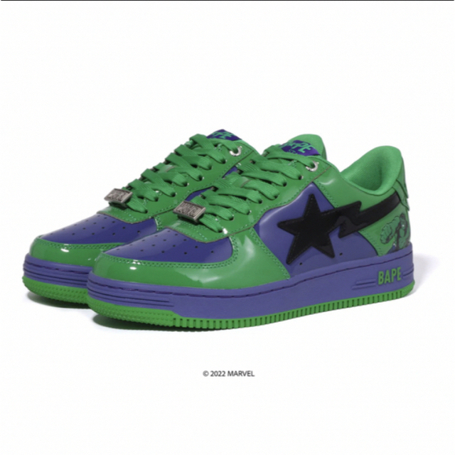 新品•未開封】Marvel×Bape Sta Hulk 27cm - スニーカー 新品•未開封】Marvel×Bape Sta Hulk 27cm - スニーカー
