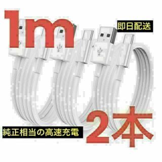 【特価・即日配送】Apple純正同等 USB-C ケーブル 2本　1m(バッテリー/充電器)