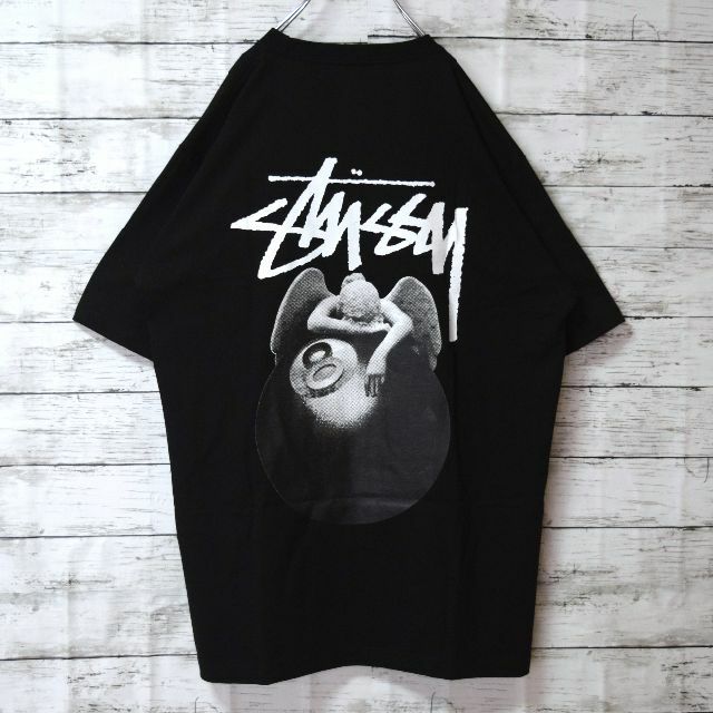 ステューシー》即完モデル 正規・新品タグ 8ボール\u0026天使 黒 XL T