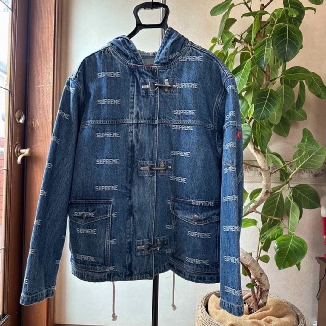 【supreme】Logo Denim Turnout Jacket