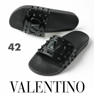 ヴァレンティノ(VALENTINO)の新品 Valentino サマーVロゴ シグネチャー ラバー スライドサンダル(サンダル)