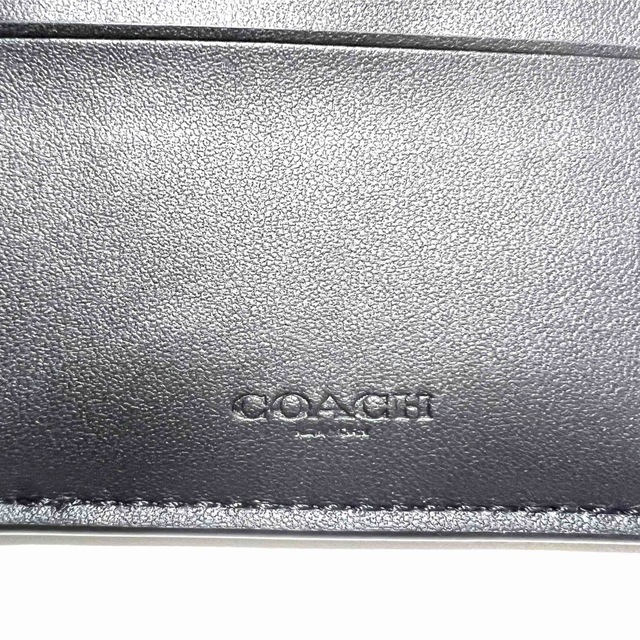 【極美品】COACH 折り財布 シグネチャー レザー ダークブラウン 2点セット