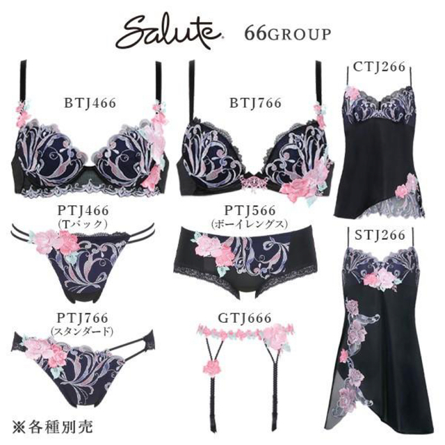 Wacoal - ⭐ワコール サルート Salute 66G 黒 ブラック Wacoal - ⭐ワコール サルート Salute 66G 黒 ブラック