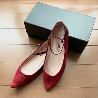 レペット(repetto)のrepetto パンプス スエード ストラップ ポインテッドトゥ(バレエシューズ)