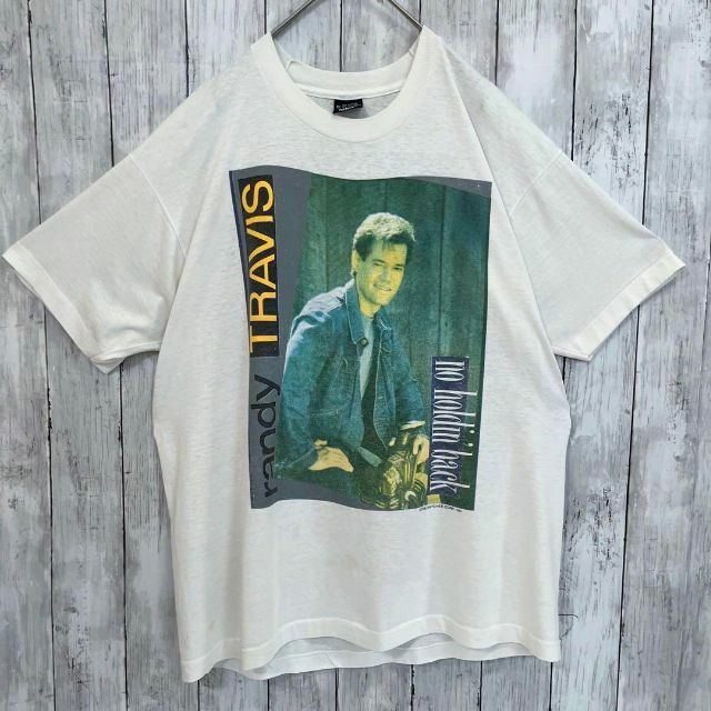 MUSIC TEE(ミュージックティー)のミュージックTシャツ古着　90sヴィンテージUSA製　RANDY TRAVIS メンズのトップス(Tシャツ/カットソー(半袖/袖なし))の商品写真