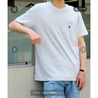 ユーエスポロアッスン(U.S. POLO ASSN.)のビッグシルエット ワンポイント刺繍 ポケットクルーネック 半袖Ｔシャツ(Tシャツ/カットソー(半袖/袖なし))