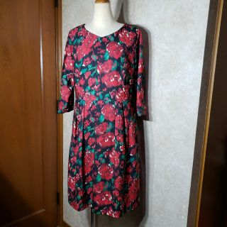 TALBOTS - ❤TALBOTS❤花柄プリント七分袖ワンピース/15号大きいサイズ ...