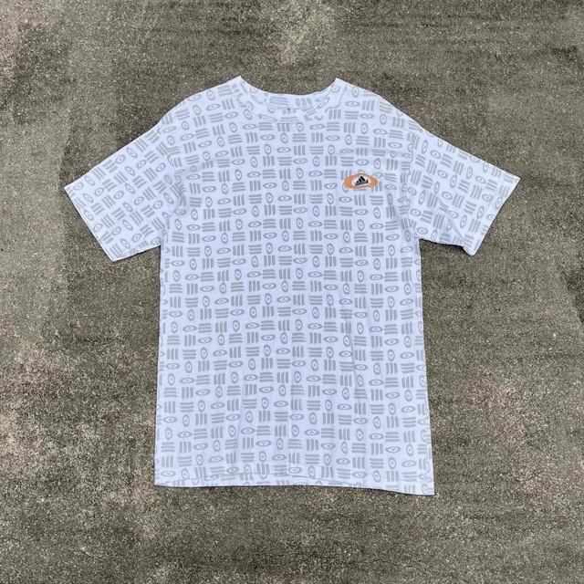 adidas 90s 山ロゴ総柄 Tシャツ USA製 希少