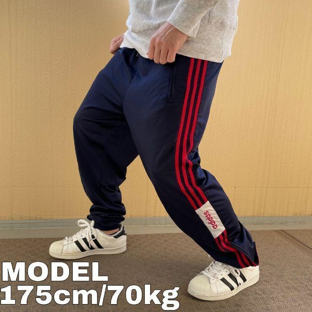 adidas アディダス トラックパンツ トレーニングパンツ L ネイビー 紺