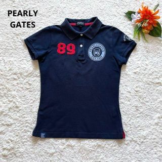 パーリーゲイツ(PEARLY GATES)のPEARLY GATES＊パーリーゲイツ　ポロシャツ　ロゴ　プリント　ワッペン(ポロシャツ)