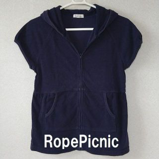 ロペピクニック(Rope' Picnic)の★格安 RopePicnic(ロペピクニック)半袖パーカー ネイビー★(パーカー)