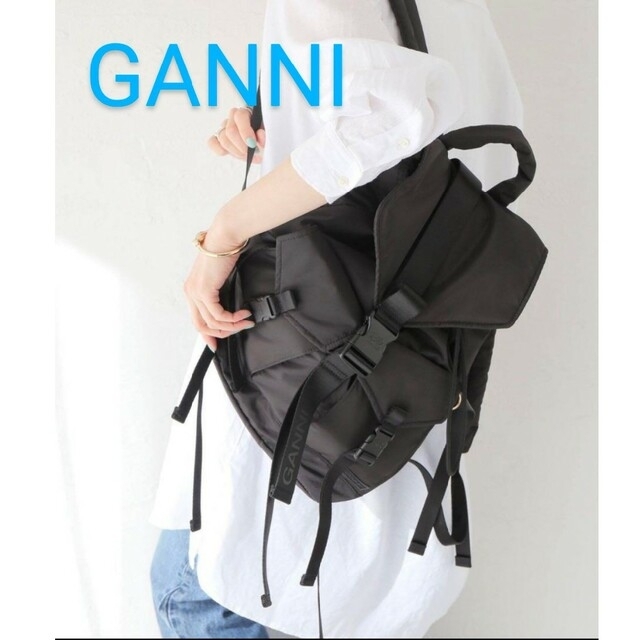 【GANNI/ガニー】Recycled Tech Backpack：バックパック
