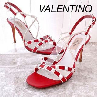 ヴァレンティノガラヴァーニ(valentino garavani)のVALENTINO ヴァレンティノ　スタッズ　サンダル　ハイヒール　極美品(サンダル)