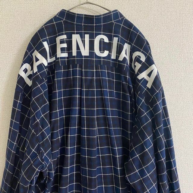レア?!☆ BALENCIAGA ニュースウィングシャツ チェック リボン