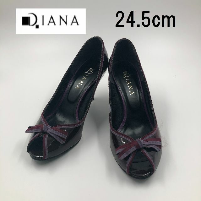 DIANA(ダイアナ)のダイアナ オープントゥ リボン パンプス レディースの靴/シューズ(ハイヒール/パンプス)の商品写真