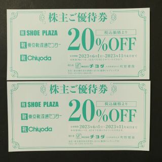 チヨダ(Chiyoda)のチヨダ　株主優待券　20%OFF 2枚(その他)