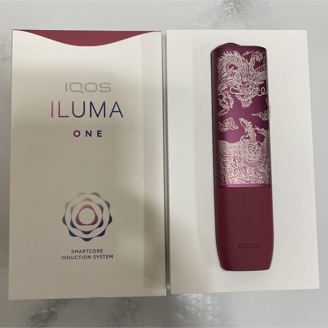 iQOS ILUMA ONE イルマワン レーザー加工 龍 鳳凰 両面加工 黒