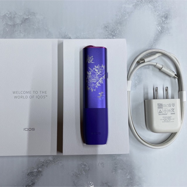 iQOS ILUMAONE イルマワン レーザー加工 般若 菊 和柄 和彫り 紫 7