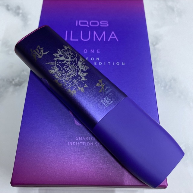 iQOS ILUMAONE イルマワン レーザー加工 般若 菊 和柄 和彫り 紫